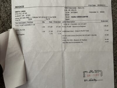 48K-Mile 1999 Oldsmobile Alero GL Coupe Photo Gallery — Photo 252