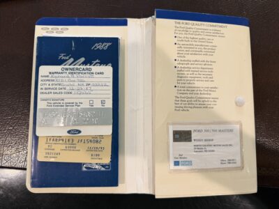 10K-Mile 1988 Ford Mustang Saleen Hatchback #88-008 Photo Gallery — Photo 301