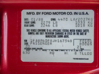 67K-Mile 1988 Ford Thunderbird Sport Bill Elliott Signature Edition Photo Gallery — Photo 129