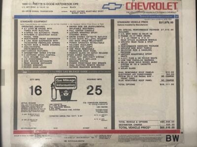 29K-Mile 1990 Chevrolet Corvette ZR-1 SuperNatural Callaway 475 Photo Gallery — Photo 65